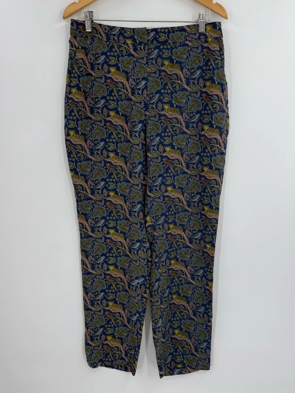 ✦NWT J.Crew 100% Silk Full-Length Easy Pant | Botanical Cheetah Print | 12